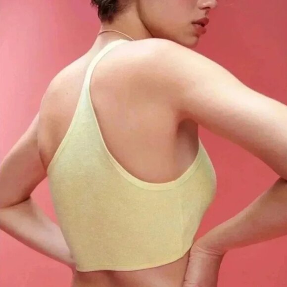 ZARA | Terrycloth One Shoulder Crop Tank Top | Sz. M - Picture 3 of 8